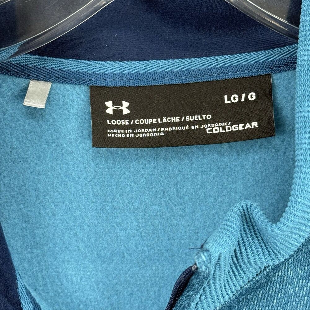 Under Armour Coldgear Quarter Zip Jumper Sweater College Steet Wear Men's Size L - Picture 11 of 14